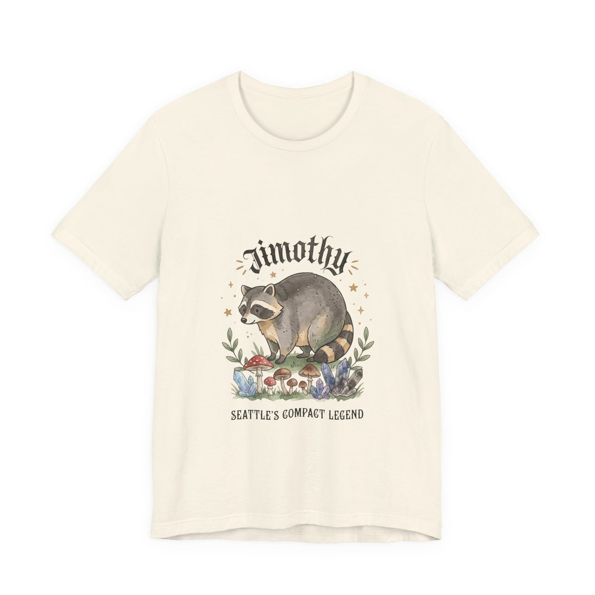 Compact Raccoon Illustration Tee | Seattle mascot, quirky wildlife