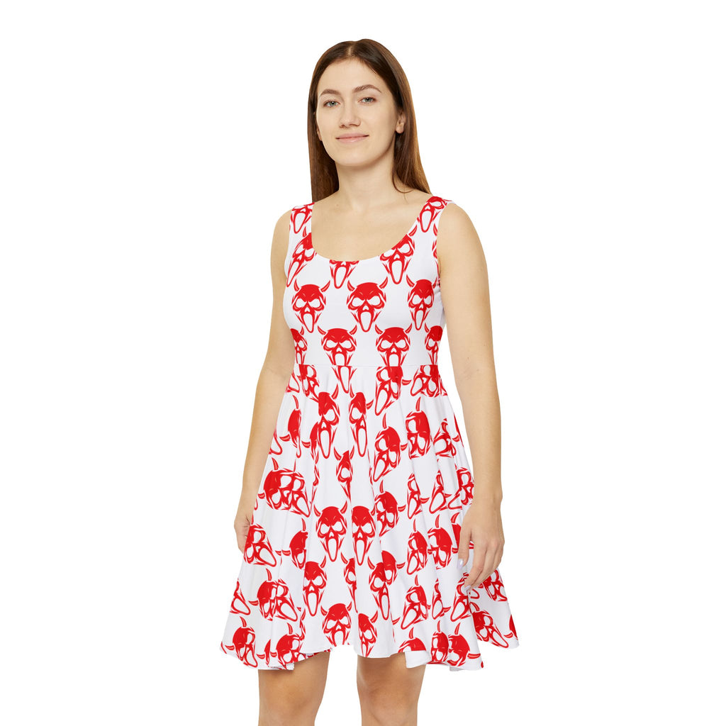 Red skull Skater Dress