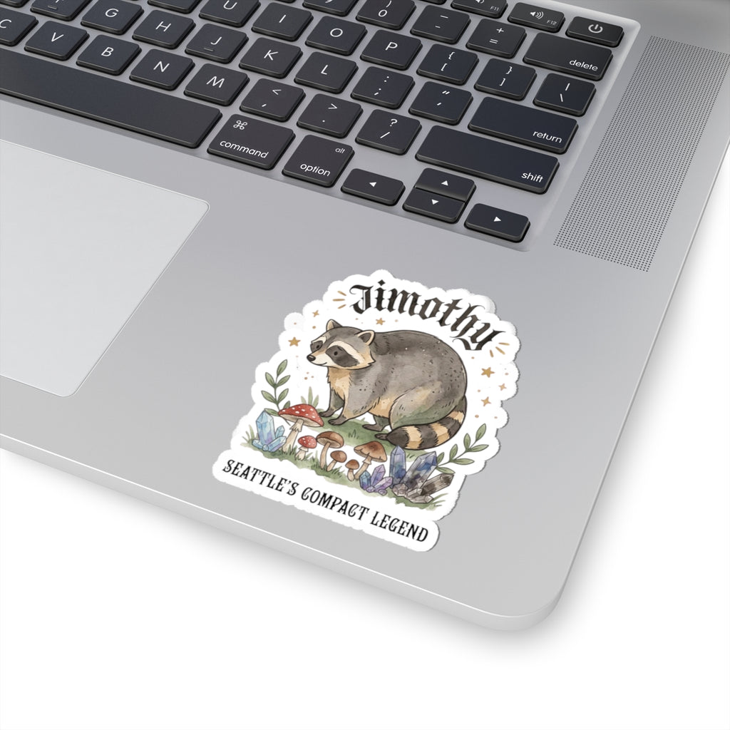 Compact Raccoon Sticker | Seattle Wildlife, Wholesome Meme Vinyl Kiss-Cut