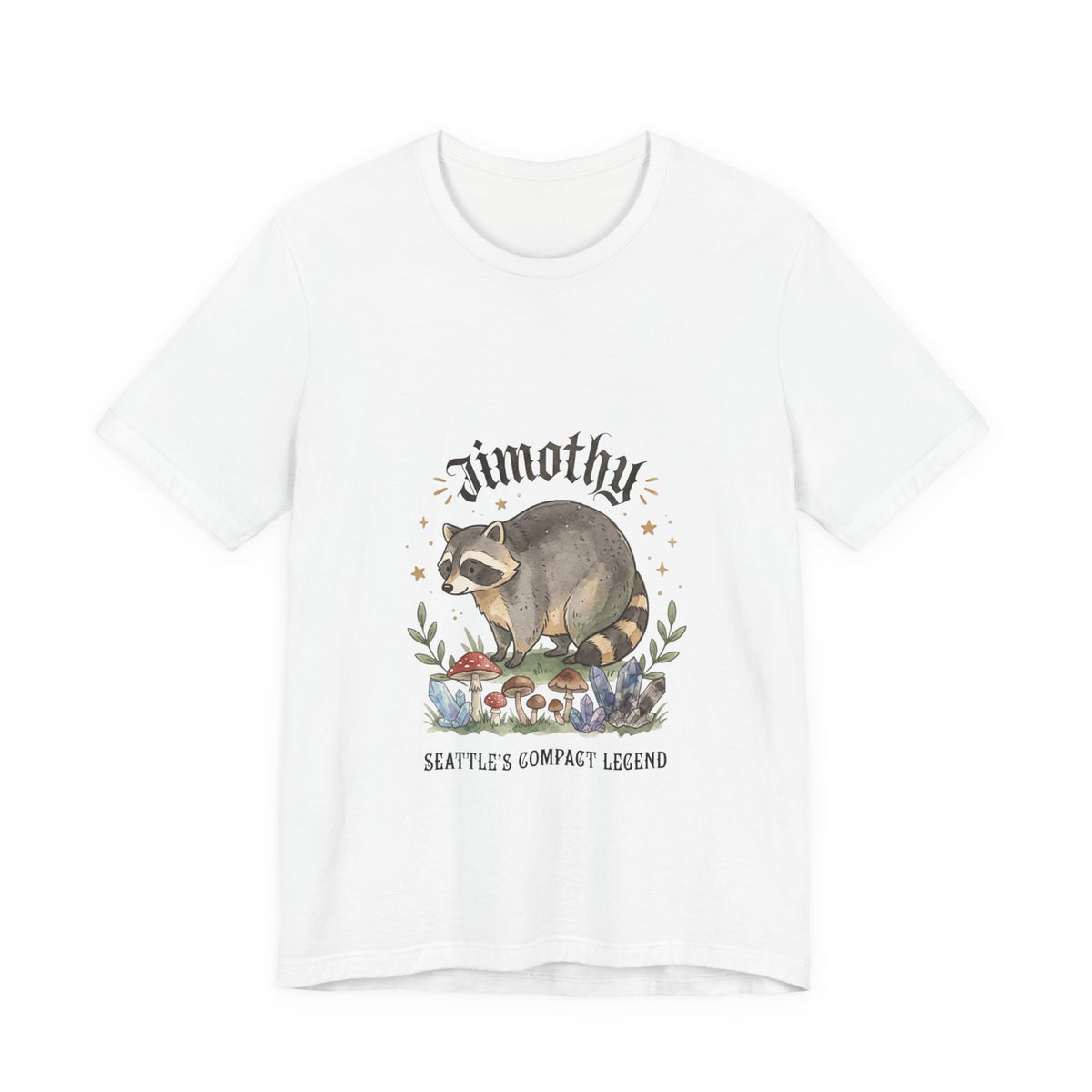 Compact Raccoon Illustration Tee | Seattle mascot, quirky wildlife
