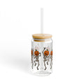 Dancing Skeletons 16oz Sipper Glass with Straw