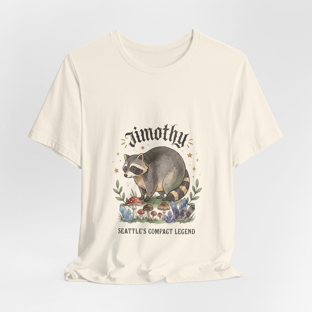 Compact Raccoon Illustration Tee | Seattle mascot, quirky wildlife