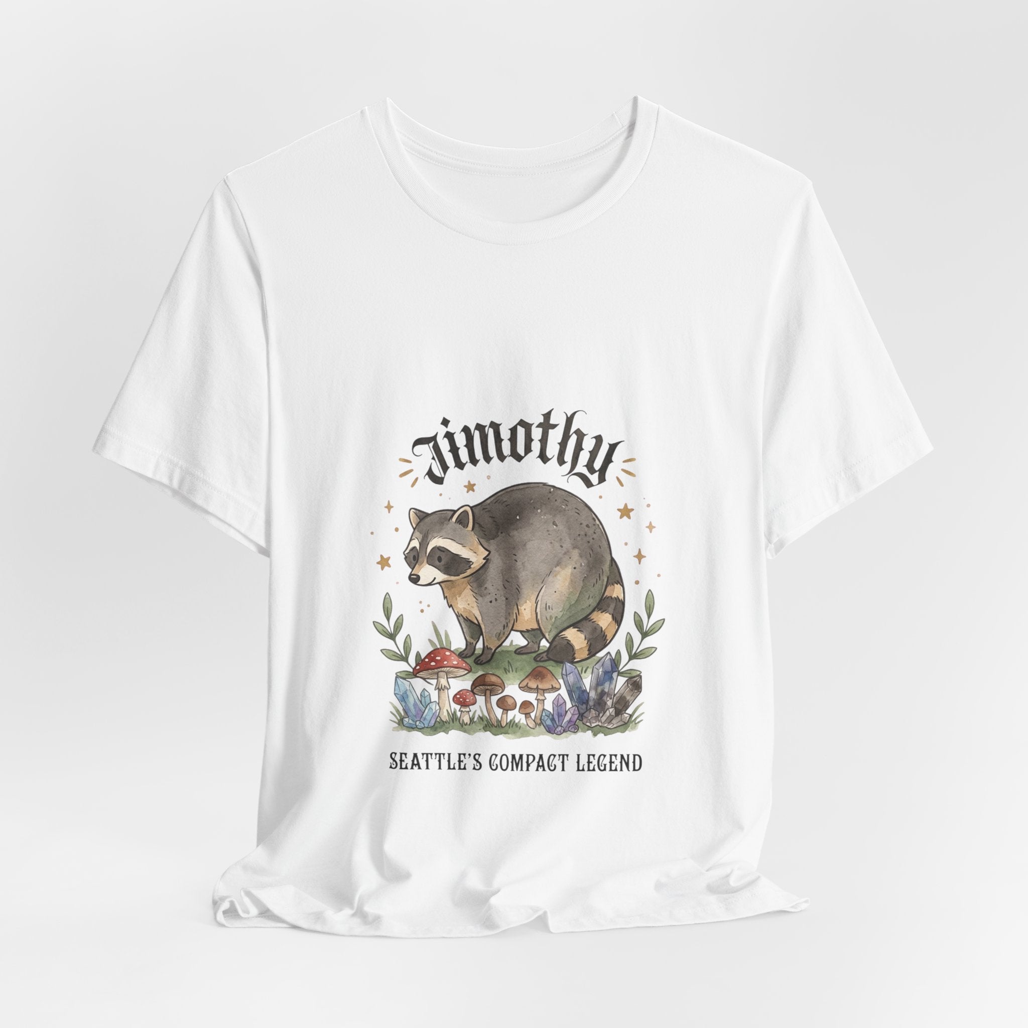 Compact Raccoon Illustration Tee | Seattle mascot, quirky wildlife