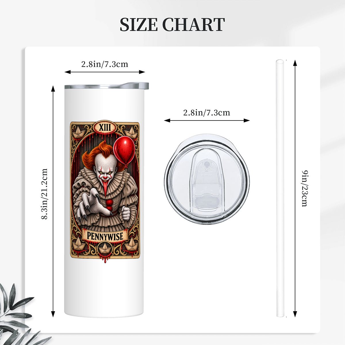 20oz Pennywise Stainless Steel Tumbler with Straw