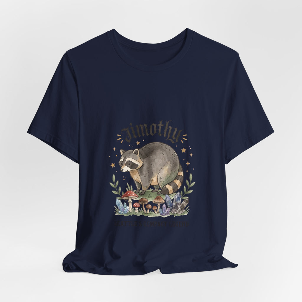 Compact Raccoon Illustration Tee | Seattle mascot, quirky wildlife