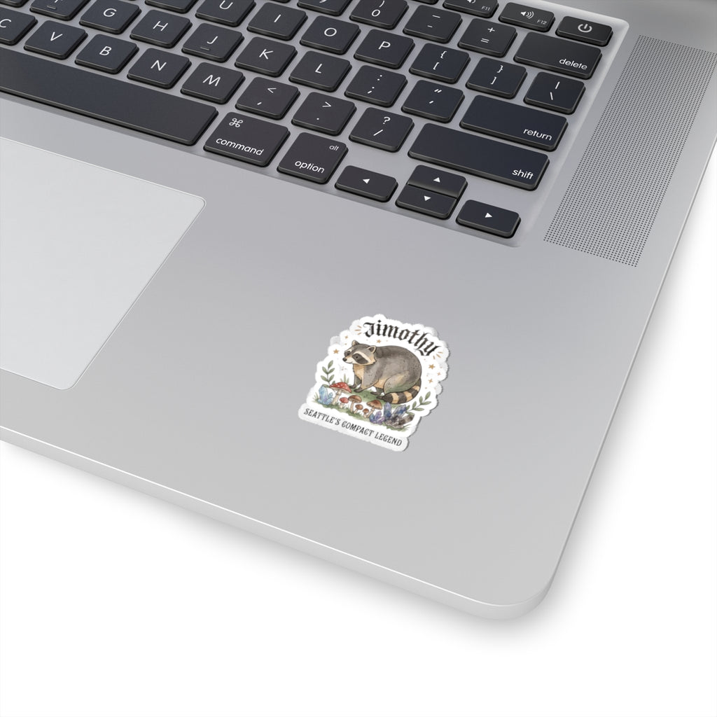 Compact Raccoon Sticker | Seattle Wildlife, Wholesome Meme Vinyl Kiss-Cut