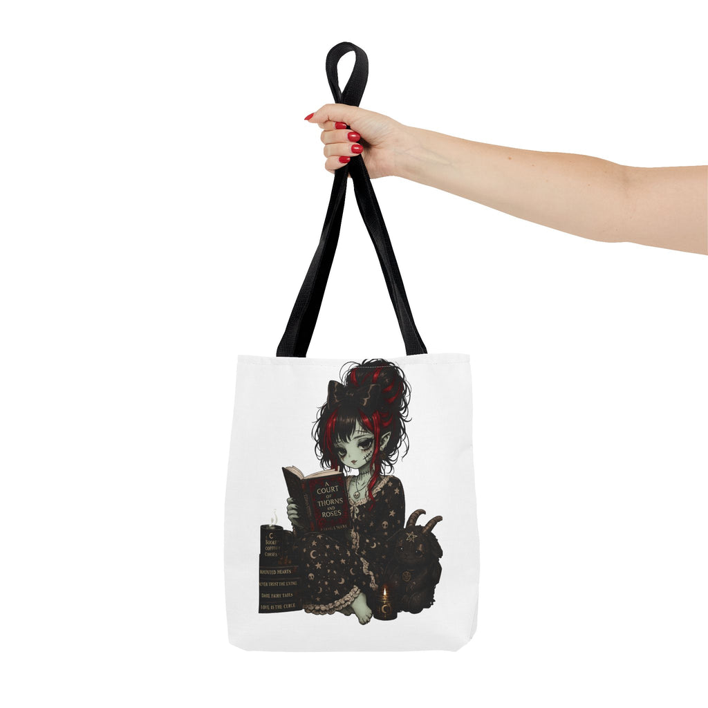 Ghoulie Girl Reading Tote Bag