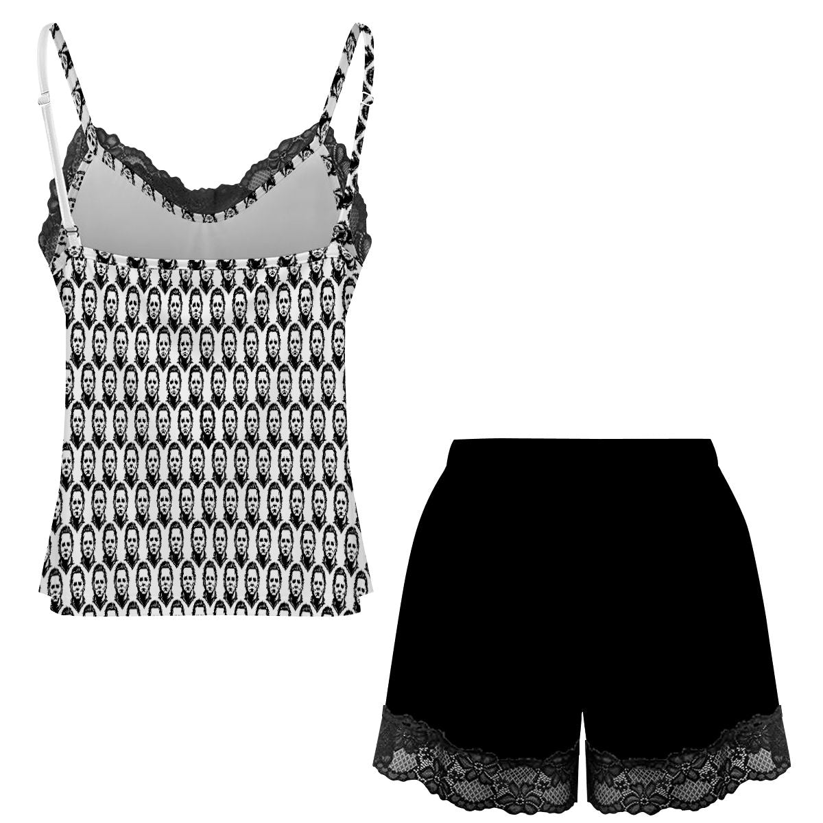 Halloween Cami Lace Pajama Set