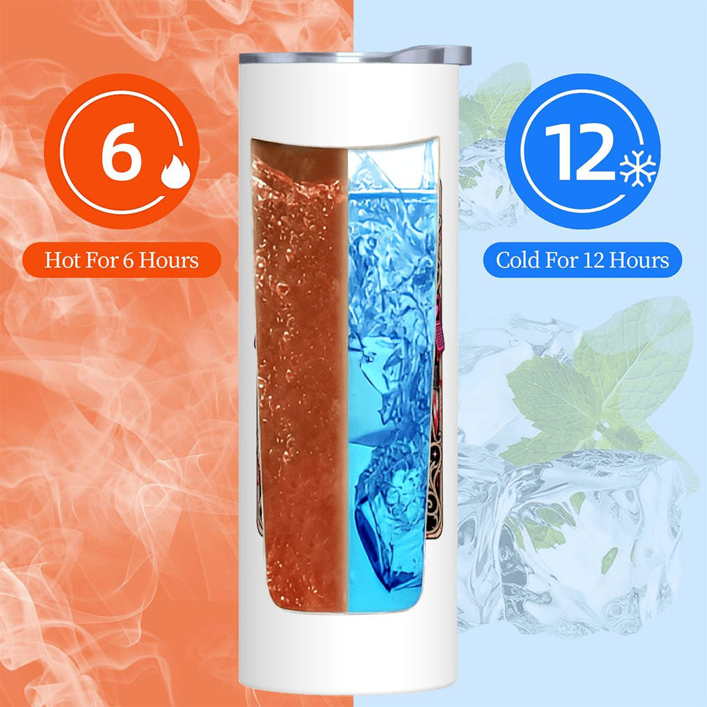 20oz Ghostface Stainless Steel Tumbler with Straw