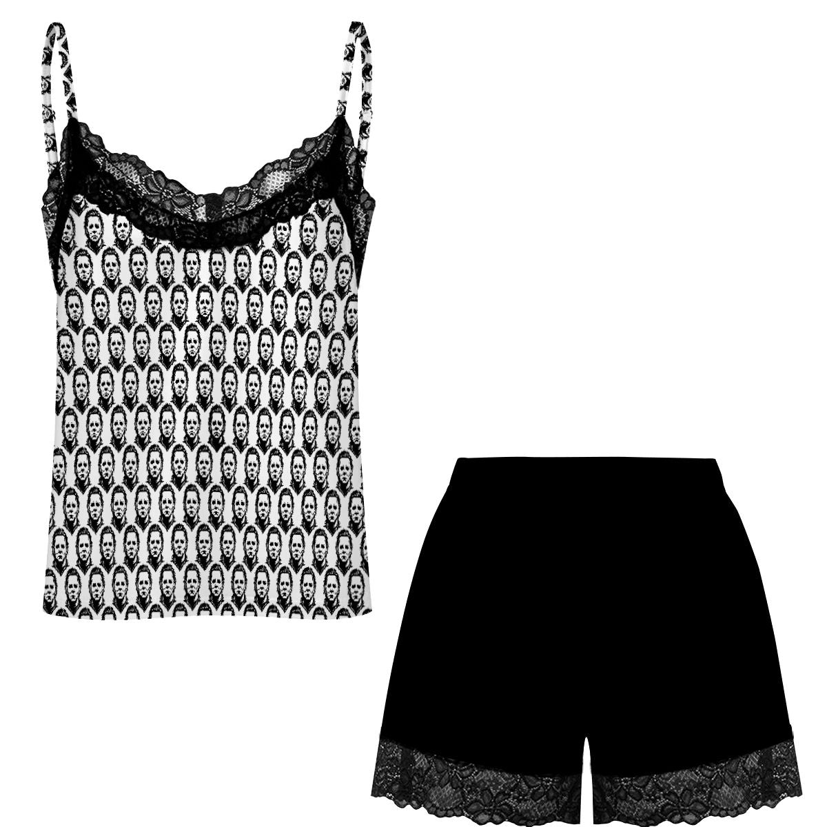 Halloween Cami Lace Pajama Set