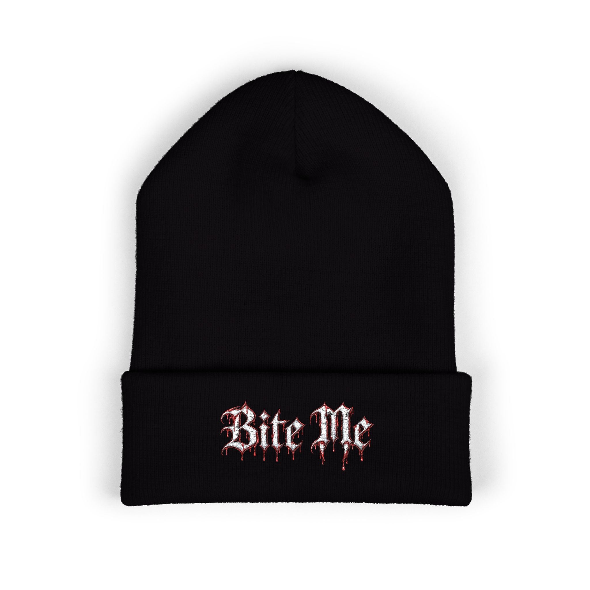 Bite Me Embroidered Beanie