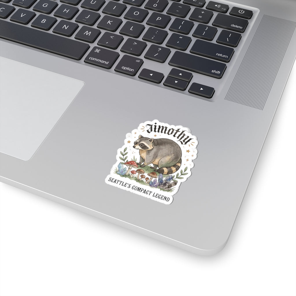 Compact Raccoon Sticker | Seattle Wildlife, Wholesome Meme Vinyl Kiss-Cut