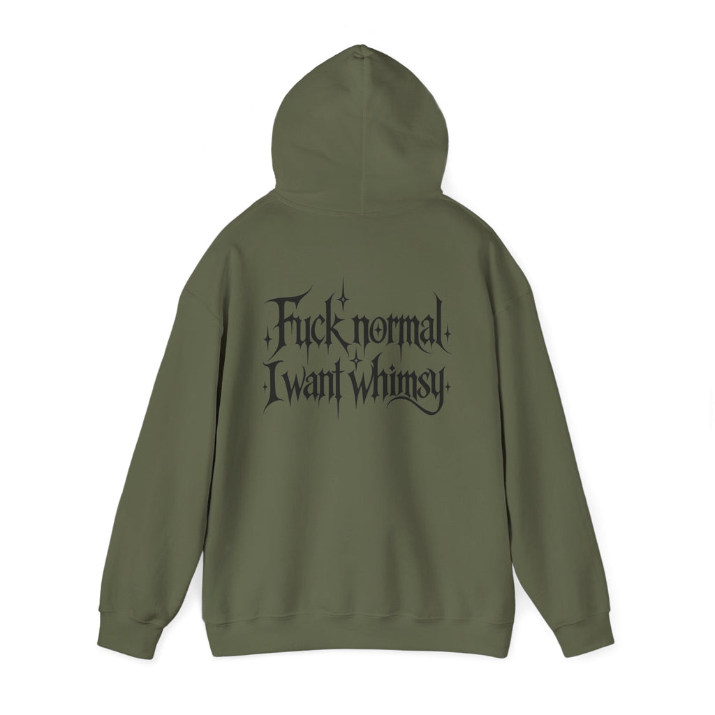 “Fuck Normal I Want Whimsy” Graphic Hooded Sweatshirt