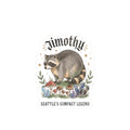 Compact Raccoon Sticker | Seattle Wildlife, Wholesome Meme Vinyl Kiss-Cut