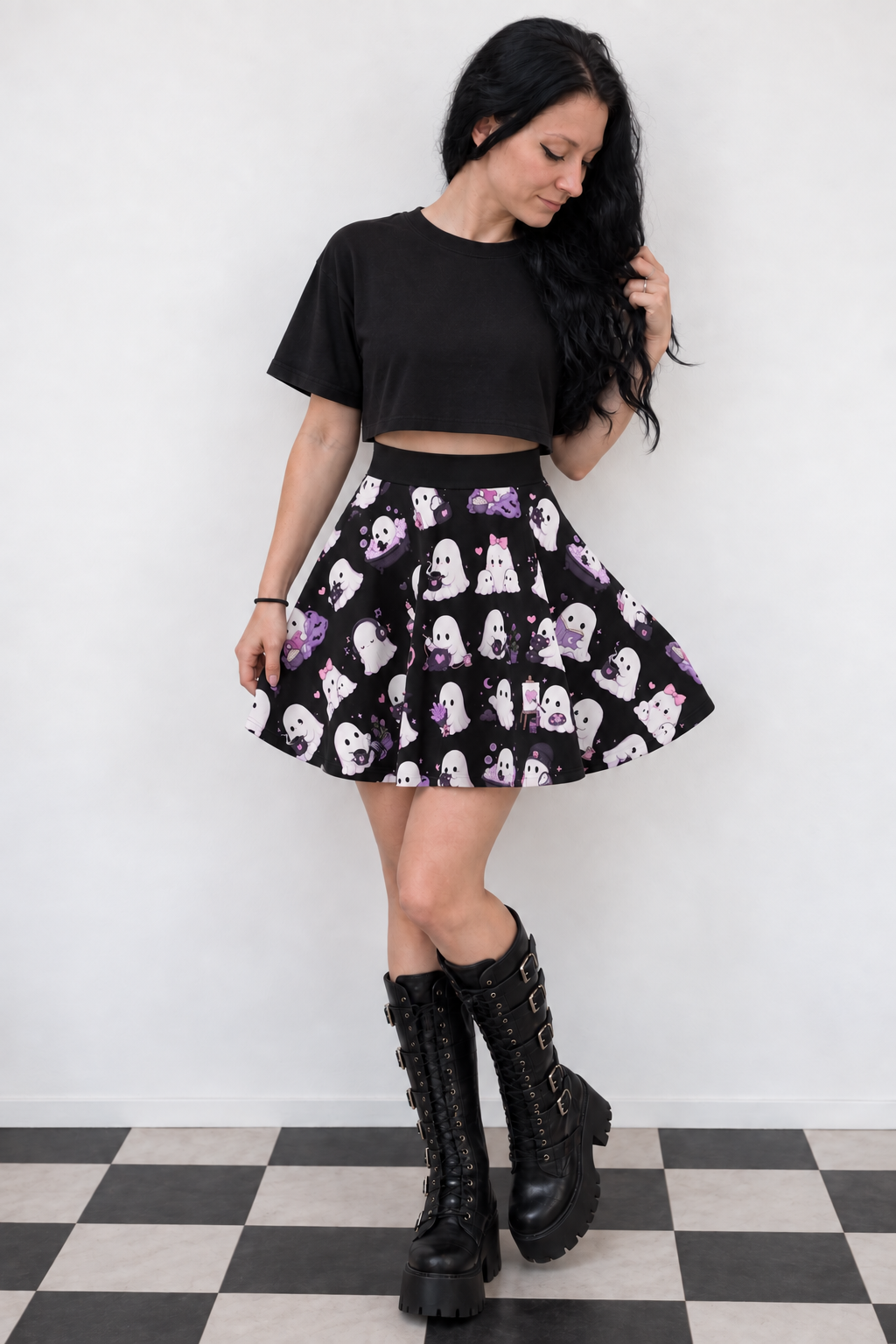 Pastel Ghostie Skater Skirt
