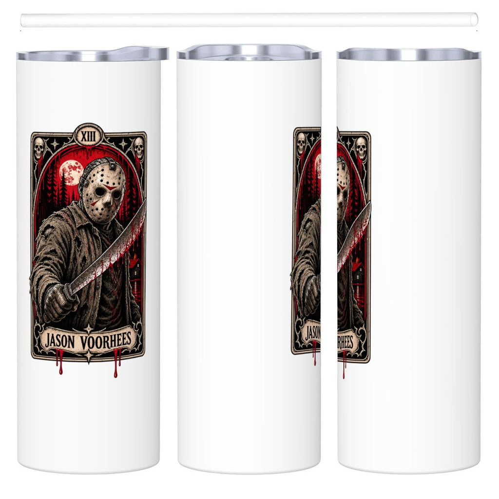 20oz Jason  Stainless Steel Tumbler with Straw