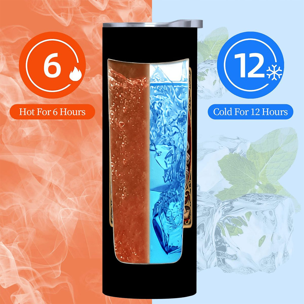 Black 20oz Pennywise Stainless Steel Tumbler with Straw