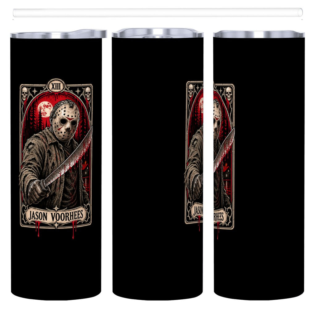 Black 20oz Jason Stainless Steel Tumbler with Straw